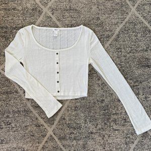 NWOT Forever 21 Long Sleeve Crop Top